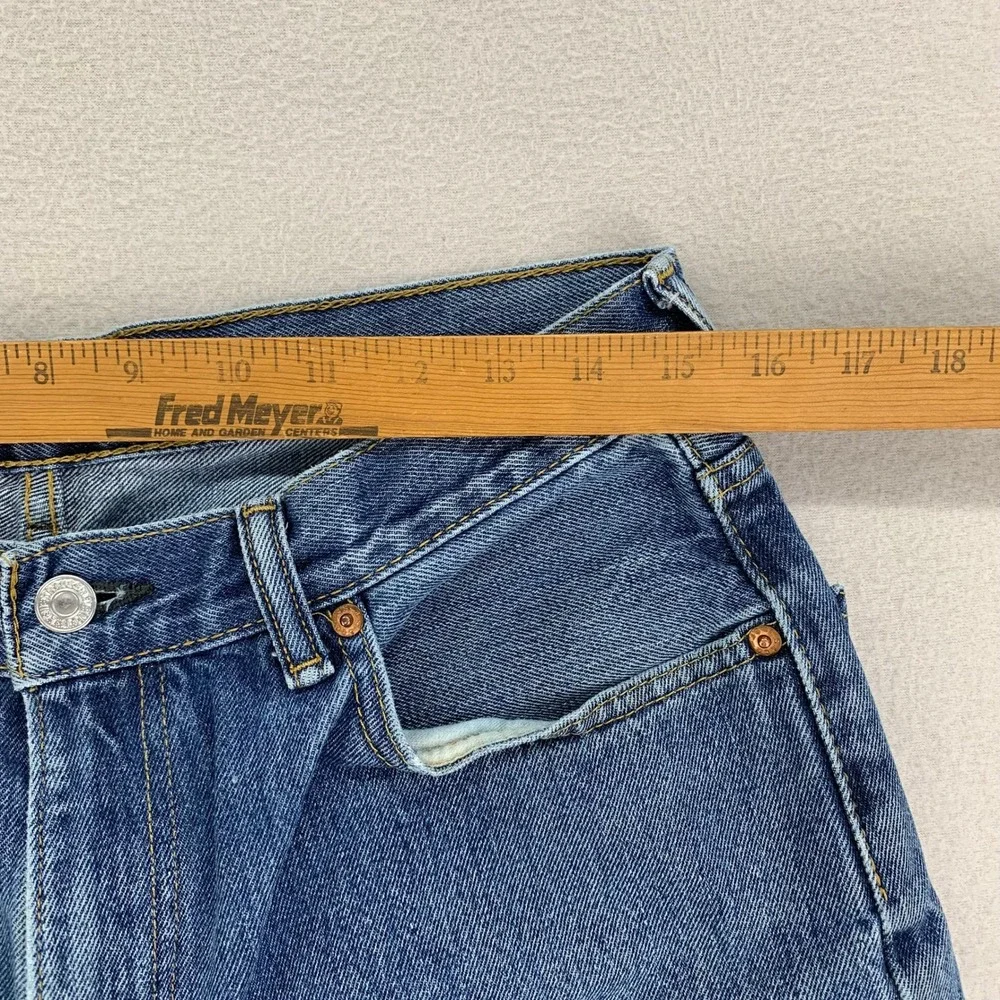 Levi's Jorts Mens 36 Blue Cut Off Jean Shorts Western Denim Y2K Loose‎